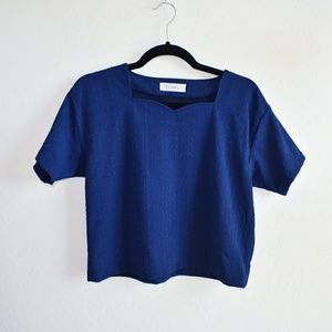 Ecume Blue Crop Top